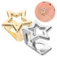 thumbnail image 1 of COOPHYA 2Pcs Metal Hip Hop Tooth Grills Star Shape Smooth Material Fashion Accessory for Parties, 1 of 8