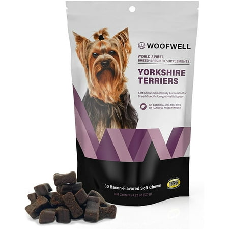 UPC: 0860006055738 | WoofWell Yorkshire Terrier Health Support Supplement  Bacon-Flavored Soft Chews  30 ct.