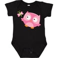 thumbnail image 3 of Inktastic Pink Owl and Butterfly Girls Baby Bodysuit, 3 of 5