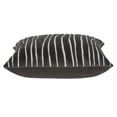 thumbnail image 4 of Nassau Collection 20" Gray and White Striped Throw Pillow, 4 of 8