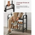 thumbnail image 3 of VASAGLE Coat Rack Hall Tree with Shoe Bench for Entryway Entryway Bench with Coat Rack Greige and Black, 3 of 9