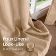 thumbnail image 4 of PinesC Tan Linen Curtains for Living Room 84 Inch Length 2 Panels Set, Burlap Textured Thick Light Filtering Window Drapes for Farmhouse Home Decor, 52 Inch Wide Each Panel, 4 of 5