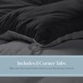 thumbnail image 4 of ROYALE LINENS Reversible Comforter - Full Size Duvet Insert - All Season Soft Quilted Comforters with 8 Corner Tabs - Down Alternative Bedding Comforter - Duvet Insert (Black/Charcoal, Full 82"x86"), 4 of 9