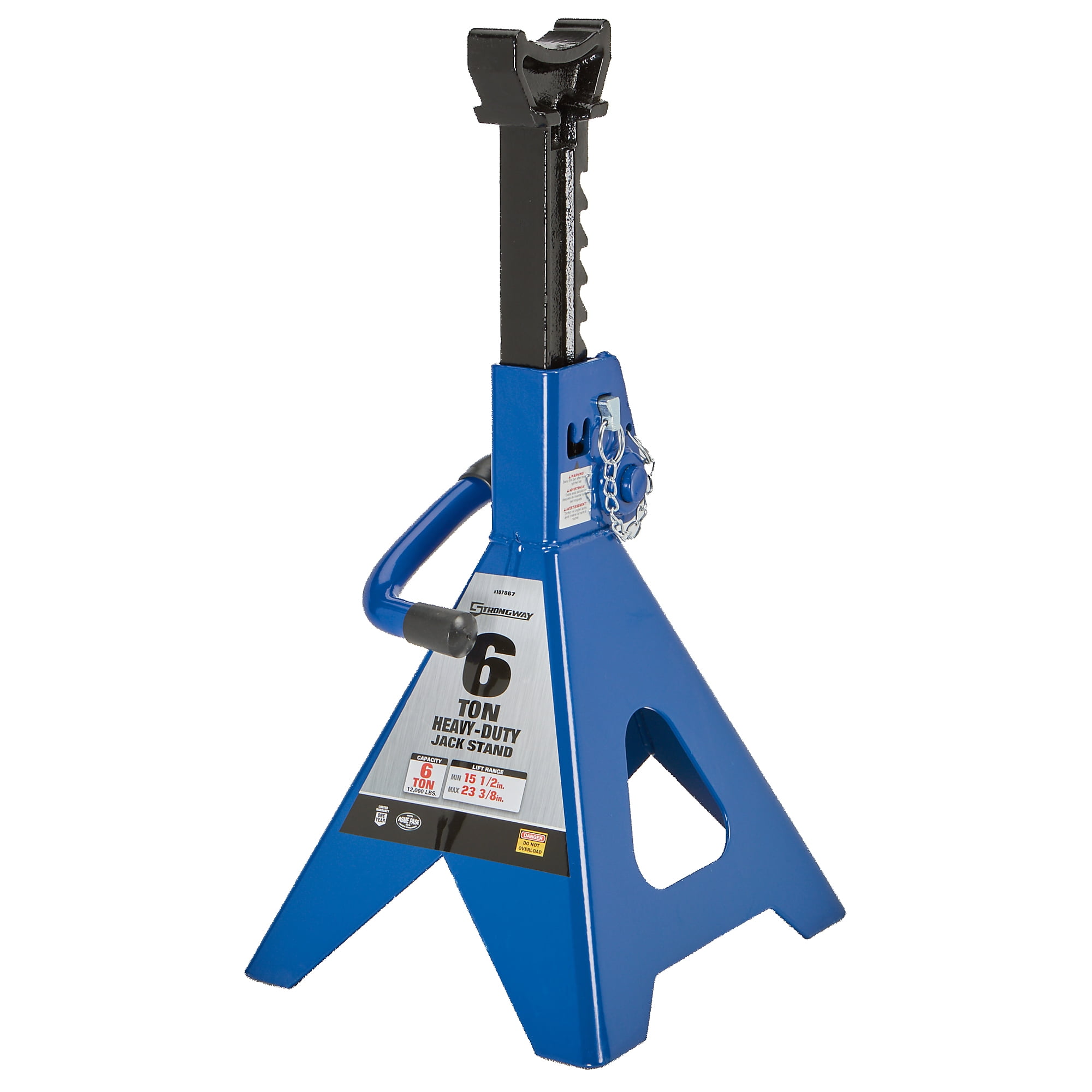 Strongway Double-Locking 6-Ton Jack Stands, 12,000-Lb. Capacity, Pair