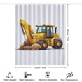 thumbnail image 2 of Excavator Construction Vehicle Truck Shower Curtain Fabric Bathroom Decor with Hooks, 2 of 8