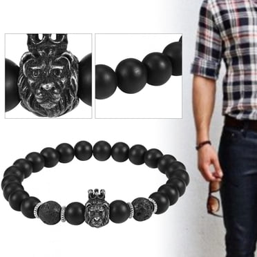 Personalized Mens Braided Genuine Leather Bracelet Stainless Steel Custom Beads Name Charm Bracelet For Men With Family Names main image 0