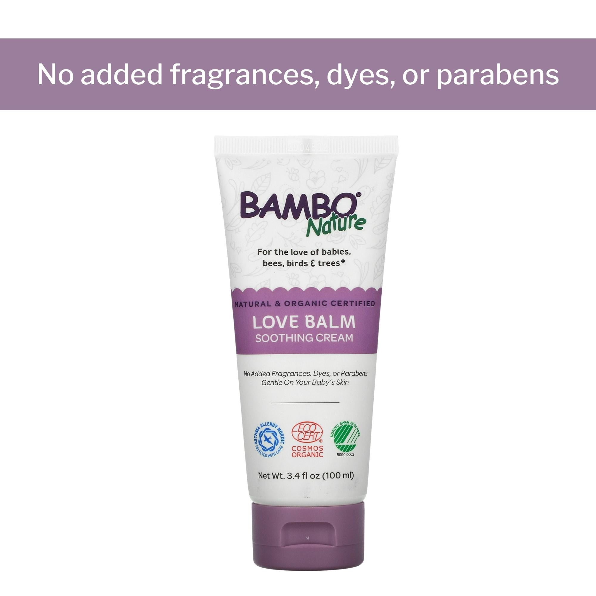 Bambo Nature Love Balm Soothing Cream for Babies - Unscented, 3.4 oz, 6 Ct
