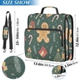 thumbnail image 2 of FORMRS Zipper Binder with Shoulder Strap 2-inch Ring 500 Sheet Capacity File Bag, Brown Christmas Gingerbread, 2 of 5