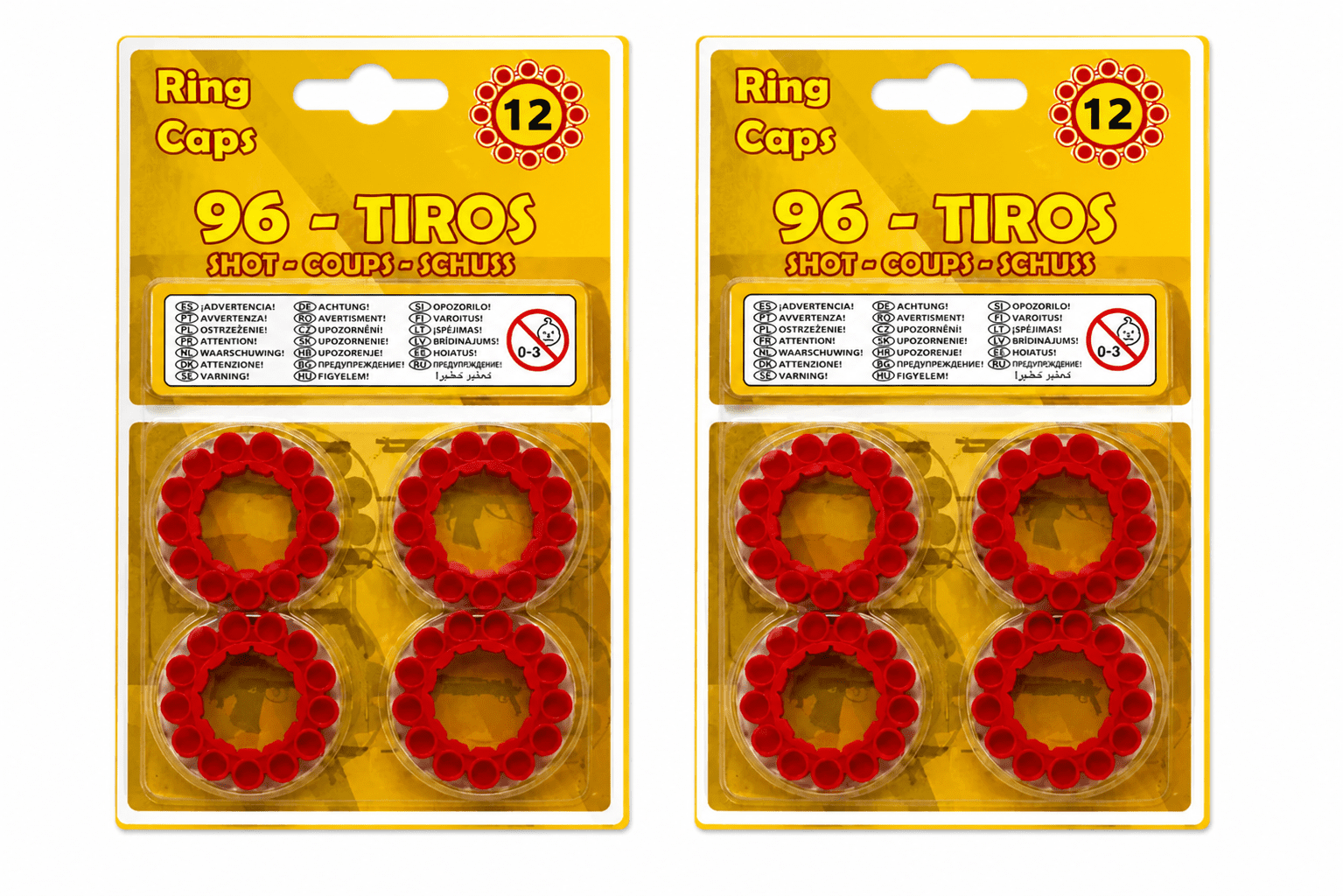 Gonher 12 Shot Ring Caps 6-Pack – 432 Shots Total (36 Rings) – Toy Cap Gun Refills Made in Germany