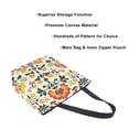 thumbnail image 3 of FORMRS Womens Canvas Tote Bag with Zipper Inner Pocket Shoulder Handbag, Beige Floral, 3 of 7