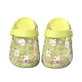 thumbnail image 5 of Lusa Cute Bunny Print Kids Slippers with Holes Girls and Boys Summer Transparent Comfortable Thick-Soled Non- Beach Sandals Casual Outdoor Play Cool Shoes Green 2.5-3.5 Years, 5 of 6