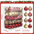 thumbnail image 3 of Phopollo 50PCS Christmas Tree Ball Ornaments​,1.57-Inch Christmas Tree Ornaments Set for Xmas Tree Decorations.1.57Inch Hanging Balls, Red and Gold., 3 of 6