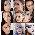 thumbnail image 3 of Face Gems Luminous Temporary Tattoo Stickers Acrylic Crystal Glitter Stickers Waterproof Face Jewels Rainbow Tears Rhinestone for Party, Rave Festival, Dress-up, Style 10, 3 of 7