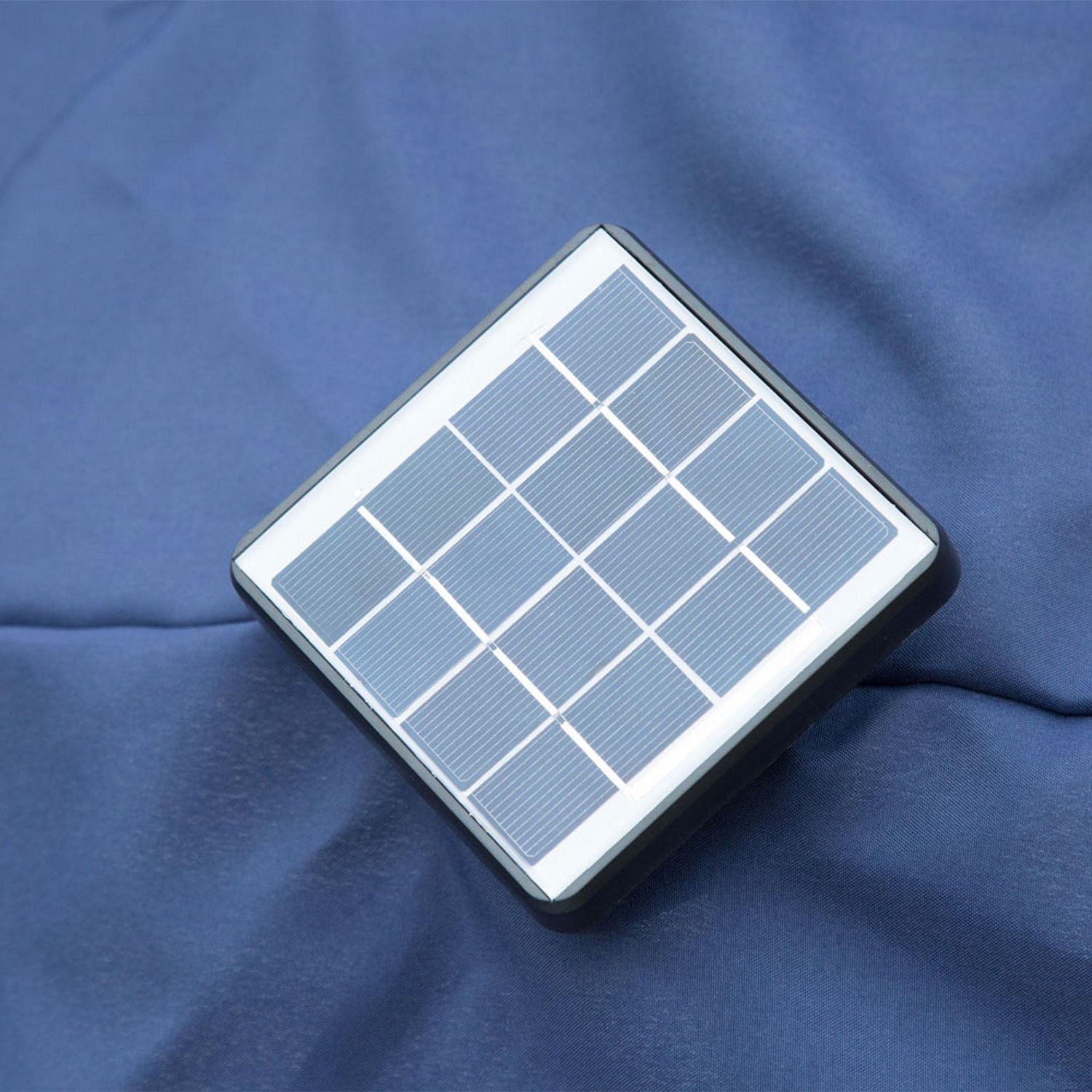 Sun-Ray 9' Round Solar Lighted Umbrella - Navy