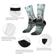 thumbnail image 3 of Fuzoiu Panda In Futuristic City Print Athletic Crew Socks for Men & Women,Casual Crew Socks,Above Ankle Crew Socks for Business, Casual, 3 of 6