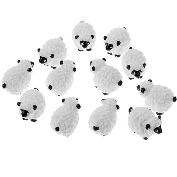 ADDHAT Tiny Realistic Sheep Models Assorted Color for Bonsai and Garden Decor