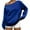 AA01_Blue, variant on Off the Shoulder Sweatshirt for Women Trendy Oversized Cute Crewneck Sweatshirts Fall Travel Plain Hoodie with Pocket Brown L