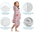 thumbnail image 7 of Pink Cow Milk Strawberry Pattern Hooded Bath Towel，50"x30" for Ages 3 To 12 Kids, Quick Dry Lightweight Soft Microfiber Hood Beach Towel Cover Up for Kids, 7 of 7