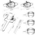 thumbnail image 2 of Juego de 8 Uds. Para hacer dumplings, moldes de prensa para dumplings de acero inoxidable, cortador de piel para dumplings, cuchara de relleno, cortador de anillo de harina, accesorios de cocina, 2 of 5