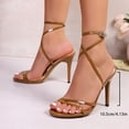 thumbnail image 6 of Strappy High Heels Open Toe Slingback Sandals for Women, Dressy Comfortable Fashion With Heel Summer Hallux Valgus High Heels Shoes, Prom Party Wedding, 6 of 8