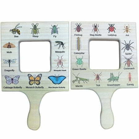 Nature Guide Finder Viewfinder Wooden Craft Toy Insect Leaf Finder ...