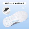 thumbnail image 6 of FUNCOO PLUS Kids Athletic Sneakers Girls Lace Up Walking Shoes Toddler Glitter Breathable Outdoor Running Shoe, Stars, Size 2, 6 of 8