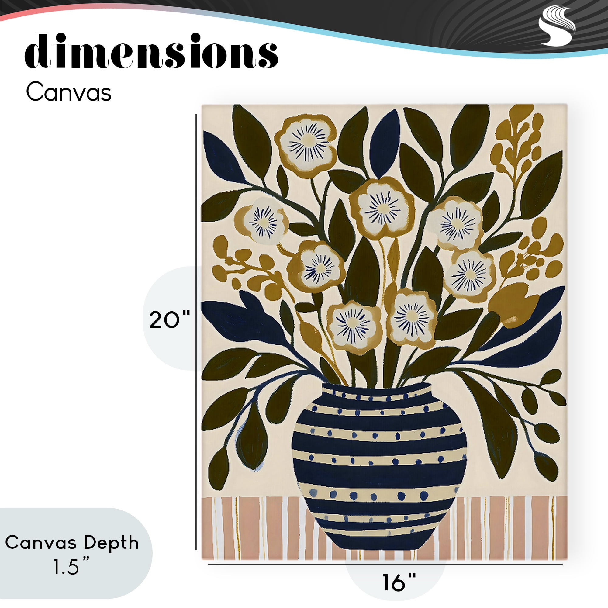 Stupell Industries Wild Bloom Boho Arrangement Canvas Wall Art, design by Creative Studio