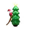 thumbnail image 1 of Adornos navideños inflables para exteriores, 210 cm. Adorno navideño único: Papá Noel trepando al árbol, ideal para fiestas en casa, jardín o cualquie, 1 of 8