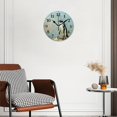 thumbnail image 2 of 12 Inch Wall Clock Battery Operated Silent Clock Decorative for Office, Kitchen, Outdoor, Living Room，Emperor Penguin with Chick on White Snow in South Pole Chic, 2 of 4