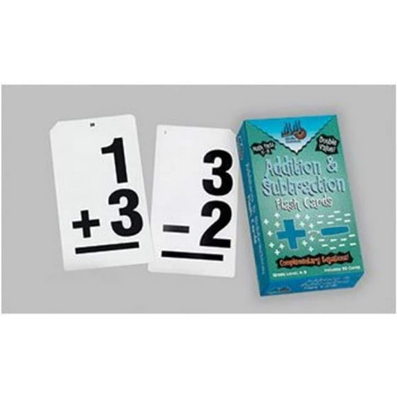 Add & Subtract Flash Cards, White & Black - Pack of 2