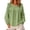 Green, variant on Long Sleeve Shirts for Women Round Neck Ruffle Yoke Puff Sleeve Loose Textured Blouse Blue XL