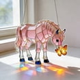 thumbnail image 3 of Adorno colgante acrílico con forma de caballo para ventana con cadena | Adorno colgante estilo vidriera que filtra la luz, 3 of 4