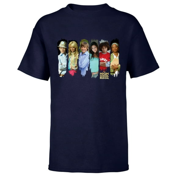 Disney Channel High School Musical Characters - Short Sleeve T-Shirt for Kids - Customized-Navy