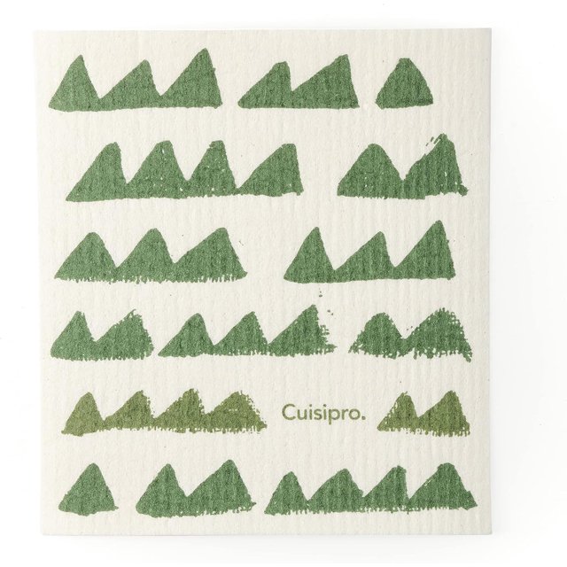 Cuisipro All Purpose Small Eco-Cloth, 7.87x6.7", Green Triangle