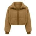 thumbnail image 3 of Vedolay Womens Parkas Business Work Winter Fall Coat Fashion Fall Coat 2023 Khaki,XS, 3 of 5