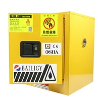 Fetcoi 4 Gallon Flammable Cabinet, Fireproof Safety Storage 18'' x 18'' x 22'' Manual Close