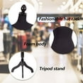 thumbnail image 4 of BestMassage Adjustable Female Dress Form Mannequin 60-67" ABS & Velvet, Black Tripod Stand, 4 of 7