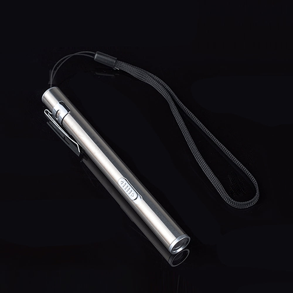 Mini Pen Shape USB Rechargeable Flashlight LED Torch Light Camping Fishing 