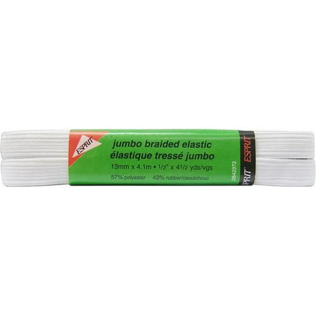 Unique Creativ White Jumbo Braided Elastic