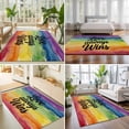 thumbnail image 4 of Area Rugs 2.7'x5', Colorful Striped Carpet Runner Indoor Outdoor Rugs Home Decor Aesthetic, Modern Abstract Rainbows Stripes Non Slip Mats Washable Accent Rug for Living Room Bedroom, 4 of 8