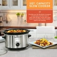 Elite Gourmet MST275XR 2 Qt Oval Slow Cooker, Silver