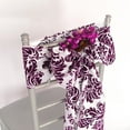 thumbnail image 3 of Balsa Circle 5 Eggplant Purple White 6"x108" Flocking Chair Sashes, 3 of 3