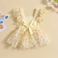 thumbnail image 2 of Okbabeha Baby Girl Photoshoot Outfits Newborn Lace Rompers Boho Bodysuit Onesie Dress Birthday Party Clothes+Flower Headband, 2 of 7