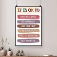 thumbnail image 2 of It Is Okay To Feel, My Feelings Classroom, Educational Wall Art, Therapy Tools, Stress Management Wall Art, Wellness, Playroom Decor, School Counselor Therapy- Size 24''x36'' - Postora, 2 of 5