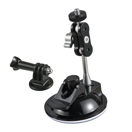 Image of moobody Versatile Camera Car Mount Bracket Dual Ball Heads 360° Rotatable Compatible with Hero 11/10/9/8 Osmo Action Secure and Sturdy