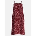 thumbnail image 5 of Time and Tru Women's Cotton Double Cloth Sleeveless Maxi Dress, Sizes XS-XXXL, 5 of 5