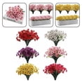 thumbnail image 6 of 6 Bouquets Of Artificial Flowers Outdoor Fake Violet Flowers Home Decor, 6 of 6