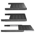 4 Post Server Rackmount NavePoint 4-Post Sliding Server Shelf, Cold Rolled Steel, Black, Vented ...