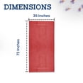 thumbnail image 3 of Casa Lino 2Pc Premium Bath Sheets (Extra Large) for Adults (72" x 36") - 100% Cotton, 400GSM, Ultra Absorbent (Coral), 3 of 7