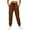 Brown, variant on Women's Wide Leg Pants High Waisted Waffle Knit Drawstring Sweatpants Casual Slacks Work Pants Business Palazzo Trousers with Pockets